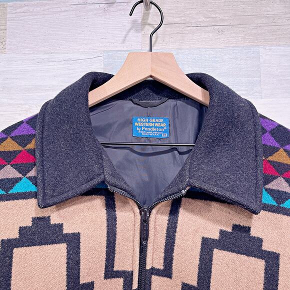 Pendleton High Grade Western Wear Wool Jacket Aztec Vintage USA Mens Medium - Picture 2 of 7